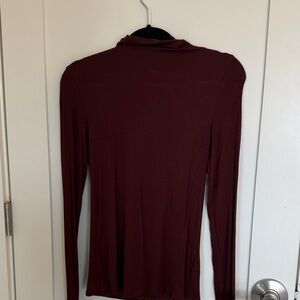 Aritzia Deep Red Long Sleeve Top